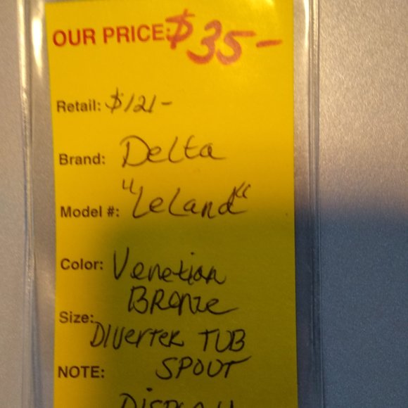 Delta RP42915 LeLand Diverter Tub Spout Bronze - Picture 3 of 3